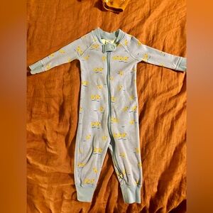 Hanna Andersson Light Blue Duck Print Kids Footie